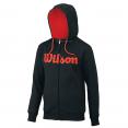 Куртка Спортивная Мужская WILSON Script Cotton FZ Hoody Чёрный/Красный Куртка Спортивная Мужская WILSON Script Cotton FZ Hoody Чёрный/Красный