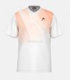 Тенниска Мужская HEAD Topspin T-Shirt Белый/Оранжевый Принт Тенниска Мужская HEAD Topspin T-Shirt Белый/Оранжевый Принт
