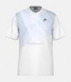 Тенниска Мужская HEAD Topspin T-Shirt Белый/Синий Принт Тенниска Мужская HEAD Topspin T-Shirt Белый/Синий Принт