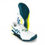 Кроссовки Теннисные Мужские ASICS Gel-Resolution 9 Белый /Сине-Зеленый