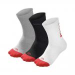 Носки детские WILSON Youth Core Crew Sock 3pk Чёрный/Серый/Белый