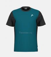 Тенниска Мужская HEAD Slice T-Shirt Men Сине-Зелёный/Чёрный Тенниска Мужская HEAD Slice T-Shirt Men Сине-Зелёный/Чёрный